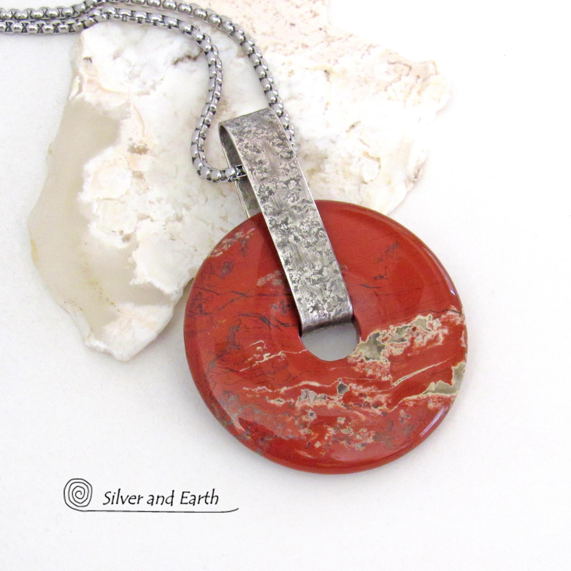 Silver necklace jasper, Landscape jasper pendant, Silver pendant with 2024 wire, Vintage sterling silver necklace with jasper